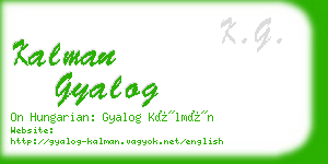 kalman gyalog business card